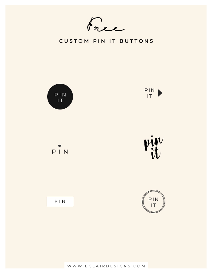 Eclair Designs Custom Pin It Button
